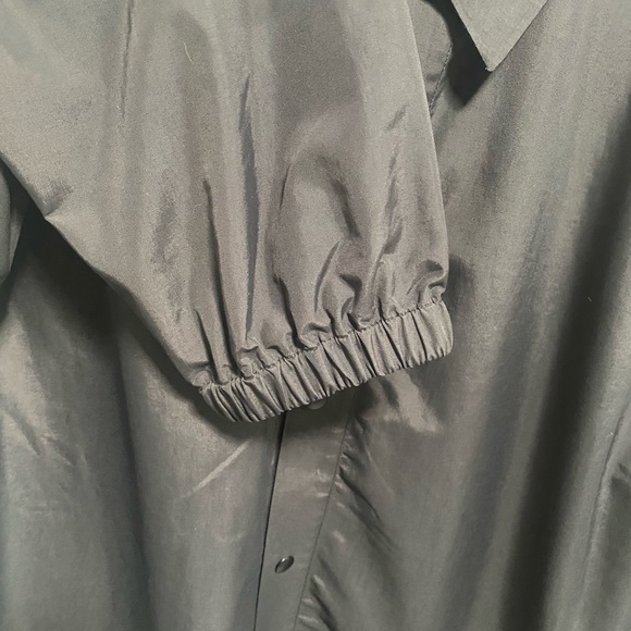 evo black Ballard Coaches Jacket water resistant snap closure windbreaker - Picture 2 of 5